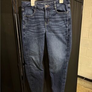 American Eagle Outfitters Women's Dark Blue Skinny Jeans